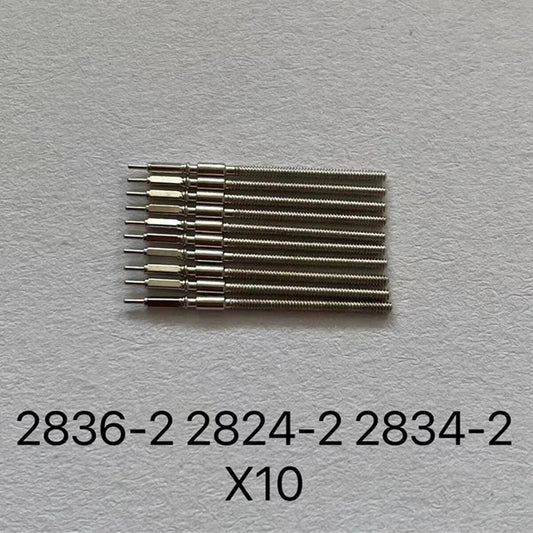 Lot de 10 tiges de remontoir de montre génériques pour ETA2836-2 2824-2 2834-2 