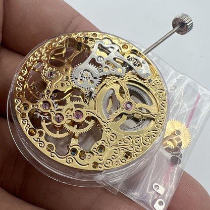Mouvement mécanique creux doré Seagull ST3600 pour ETA 6497 Seconde à 9 heures
