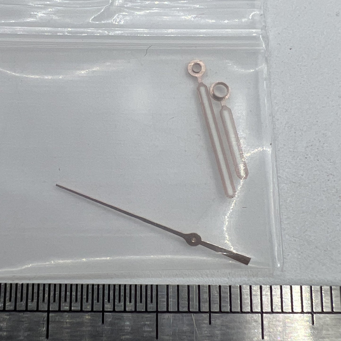 AP green luminous watch hands with rose gold trim, fits NH35, NH36, SKX007, SBBN models for low-light readability.