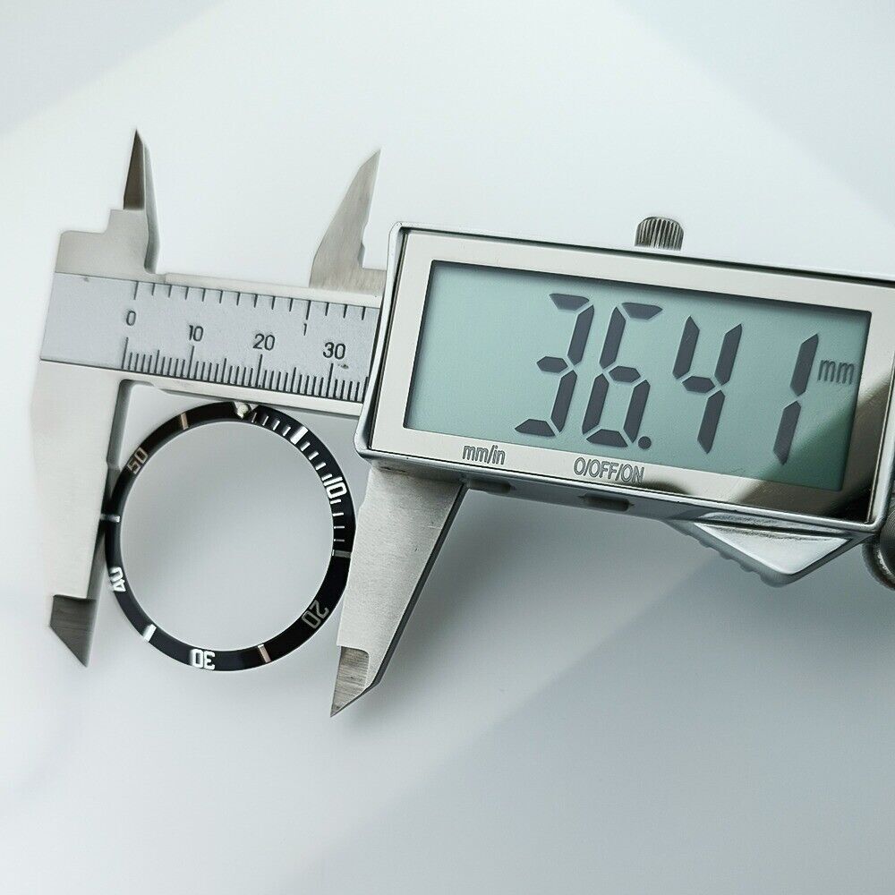 Aluminiumlegierung Vintage Uhr Lünette Braun Grün Leuchtend 36 5x30 8mm