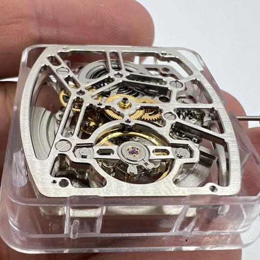 Asiatisches HZ1C01A Silbernes, tonnenförmiges, automatisches mechanisches Uhrwerk