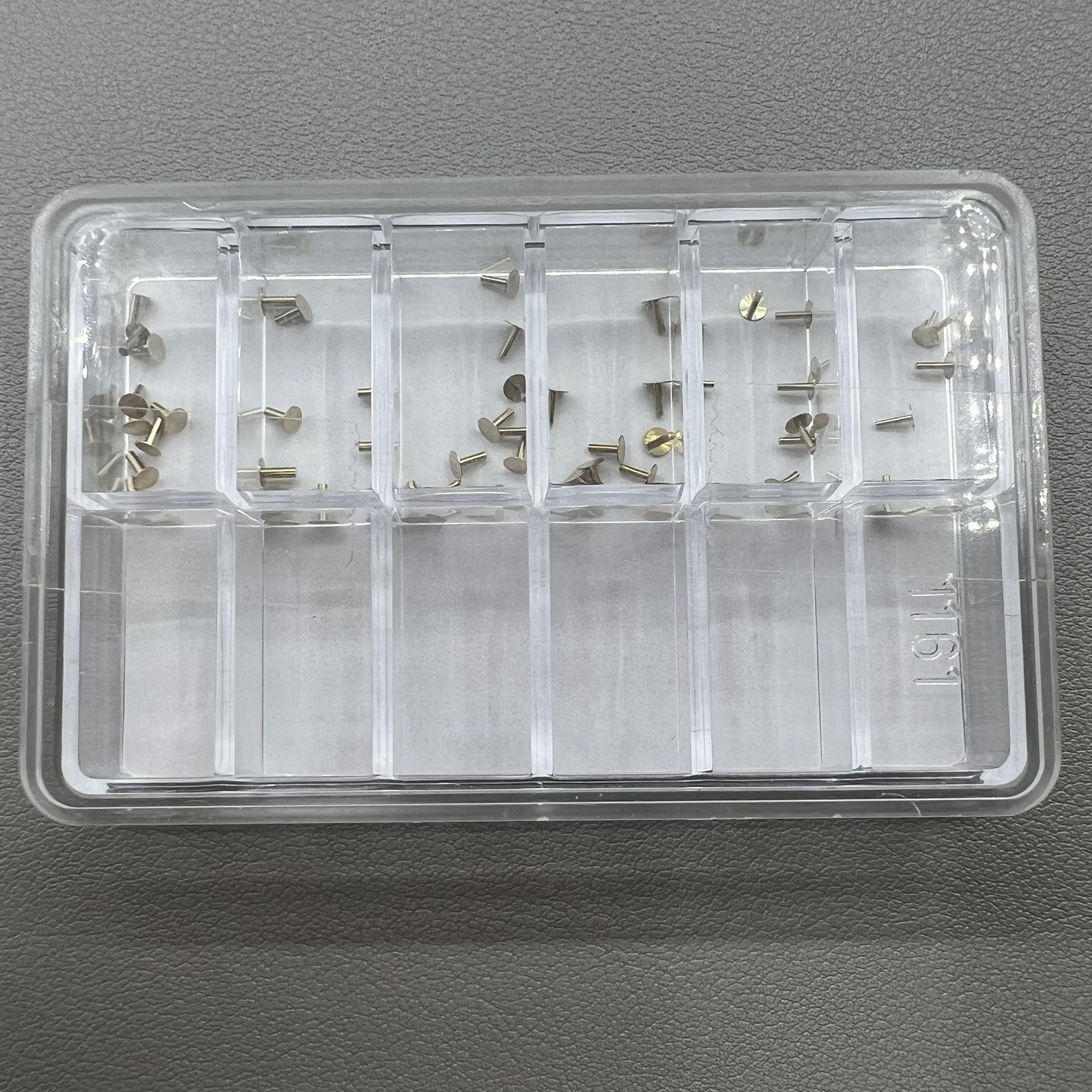 Swiss Horotec MSA99 153 60 metal watch dial repair pins set in box for precise watchmaking tasks