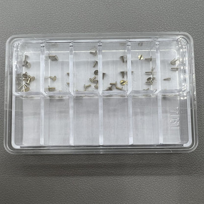 Swiss Horotec MSA99 153 60 metal watch dial repair pins set in box for precise watchmaking tasks