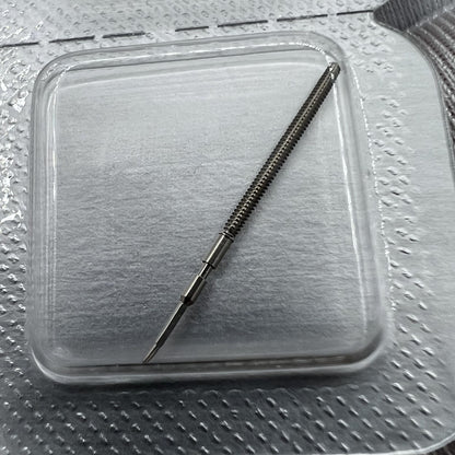 Swiss Made Ronda 1015 winding stem for precise watch repair and replacement accessories.