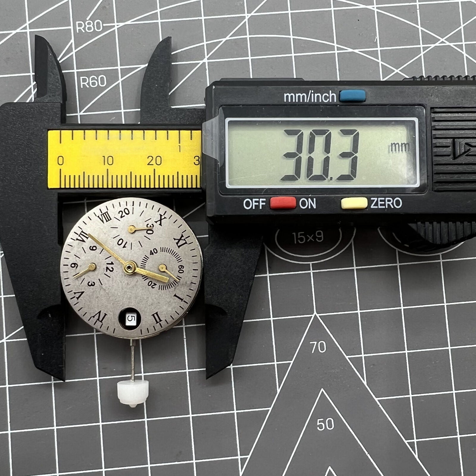 7750 Automatic watch, mechanical movement with small second at 12 in a sleek design.