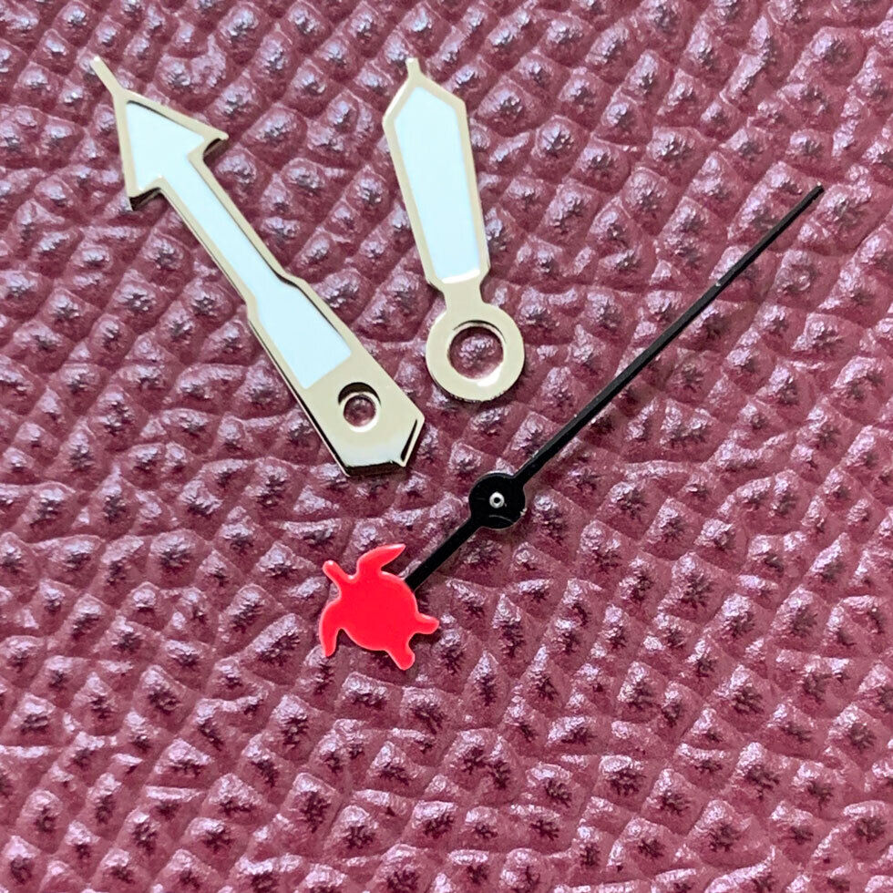 Classic watch hands set with Turtle and Fish second hands for NH35/NH36/4R36 movements.