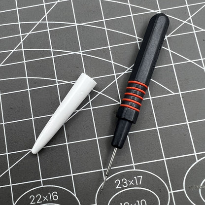 Swiss Bergeon 7013-R red metal dip oiler for precise watch grease application, ergonomic design for watchmakers.