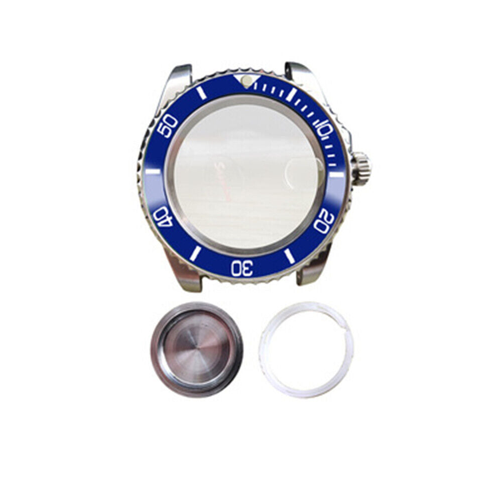 40MM Sapphire glass case back cover with metal frame, durable replacement for MIYOTA 8215.
