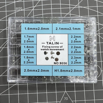 Assortiment de vis de fixation de mouvements de montres de différentes tailles