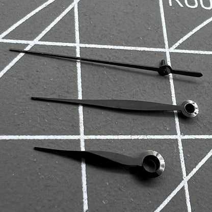 11 x 16 x 16 mm, poliertes schwarzes Blattzeiger-Set für das LB06-Uhrwerk