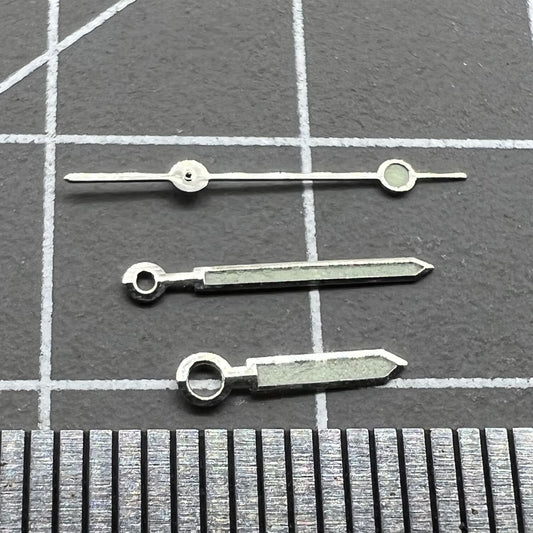 Aiguilles de montre lumineuses vertes avec garniture argentée de 11 mm pour mouvement Miyota 1M12