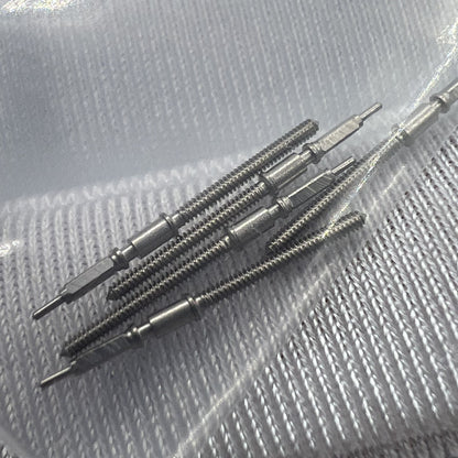 Chongqin watch stem for PT5000 movement, precise replacement part ideal for watch repair and maintenance.