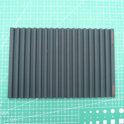 Horotec MSA24.222 black silicone non-slip watch strap with 19 grooves for secure fit.