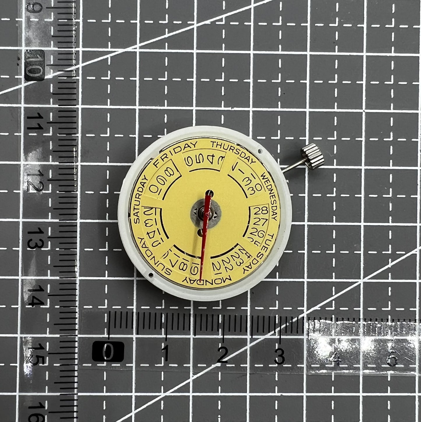 Tianjin Seagull T16 watch with golden dial, day-date display, and precise automatic mechanical movement.