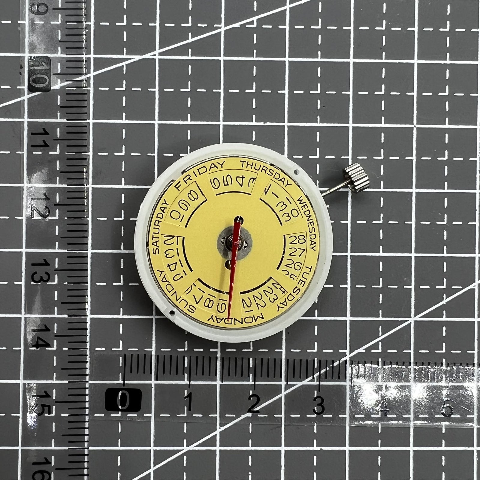 Tianjin Seagull T16 watch with golden dial, day-date display, and precise automatic mechanical movement.