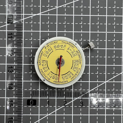 Tianjin Seagull T16 watch with golden dial, day-date display, and precise automatic mechanical movement.