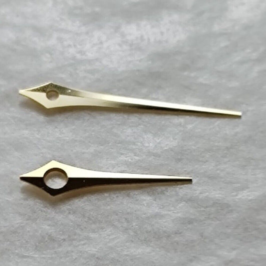 7 × 10 mm polierter goldener Zeigersatz in Pfeilform für VJ34-Quarzwerk
