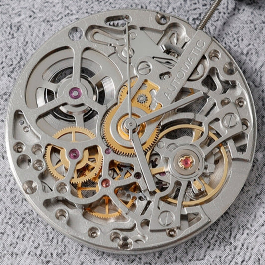 China Made 24 Jews SL-2201C Hohl 3 Zeiger Automatisches mechanisches Uhrwerk 3 Zeiger
