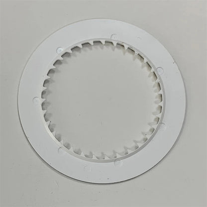 Yellow character date wheel for NH35 NH36 watches, black backdrop, precise replacement.