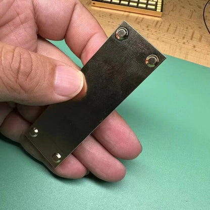 Square copper golden storage tray with 33 grids by Suqare, ideal for organizing screws in watch repair kits.