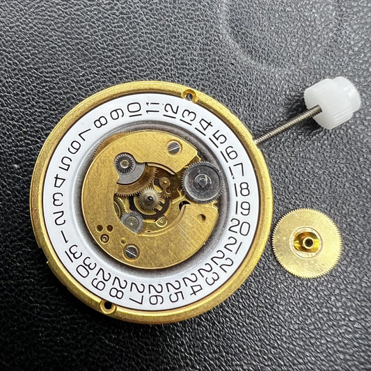 ETA255.461 Date At 4 watch movement with quartz precision and single calendar function by ETA.