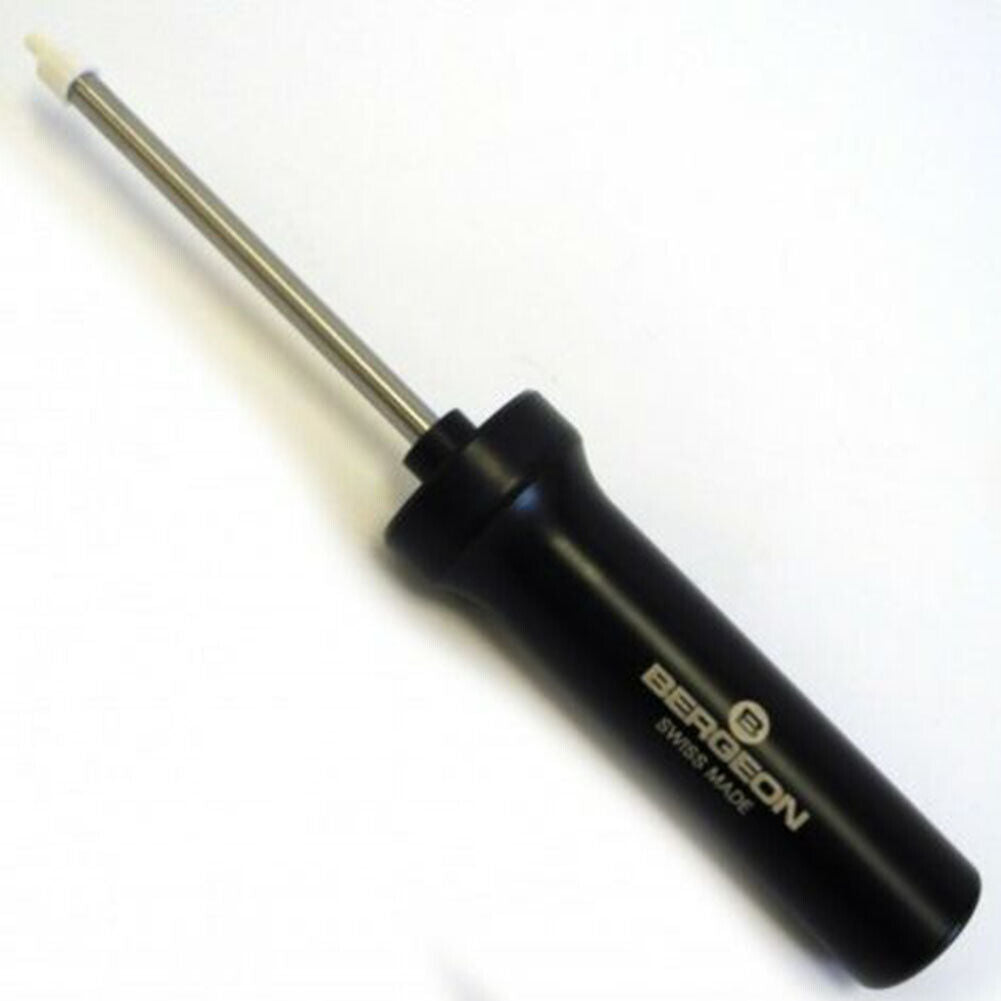 Swiss Bergeon 5011 precision watch case pump tool for removing glass from monobloc cases, ideal for repairs