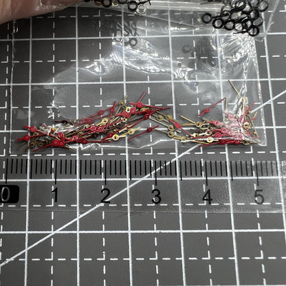 Lot de 100 aiguilles de seconde de 15 mm rouges pour mouvement Hattori Epson PC21