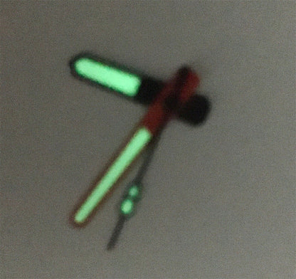 13 mm C3 Green Lume SKX MOD Tauchen Schwarz + Orange Trim Uhrzeiger für NH35/36
