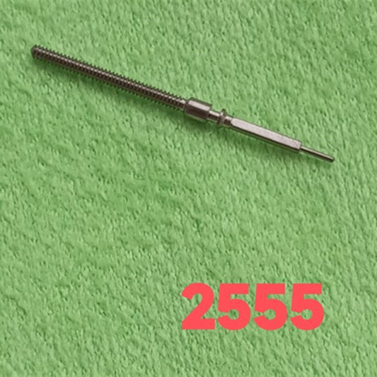 Movement watch winding stem for China-made ST2555, spare part for precise watch repair and maintenance.