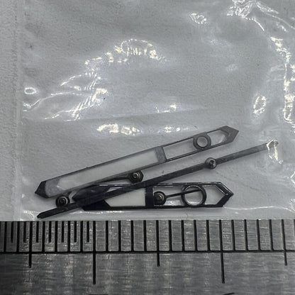 Black trim luminous watch hands compatible with Ronda 5030.D quartz, by P1-H5-NO13 for precise timekeeping.