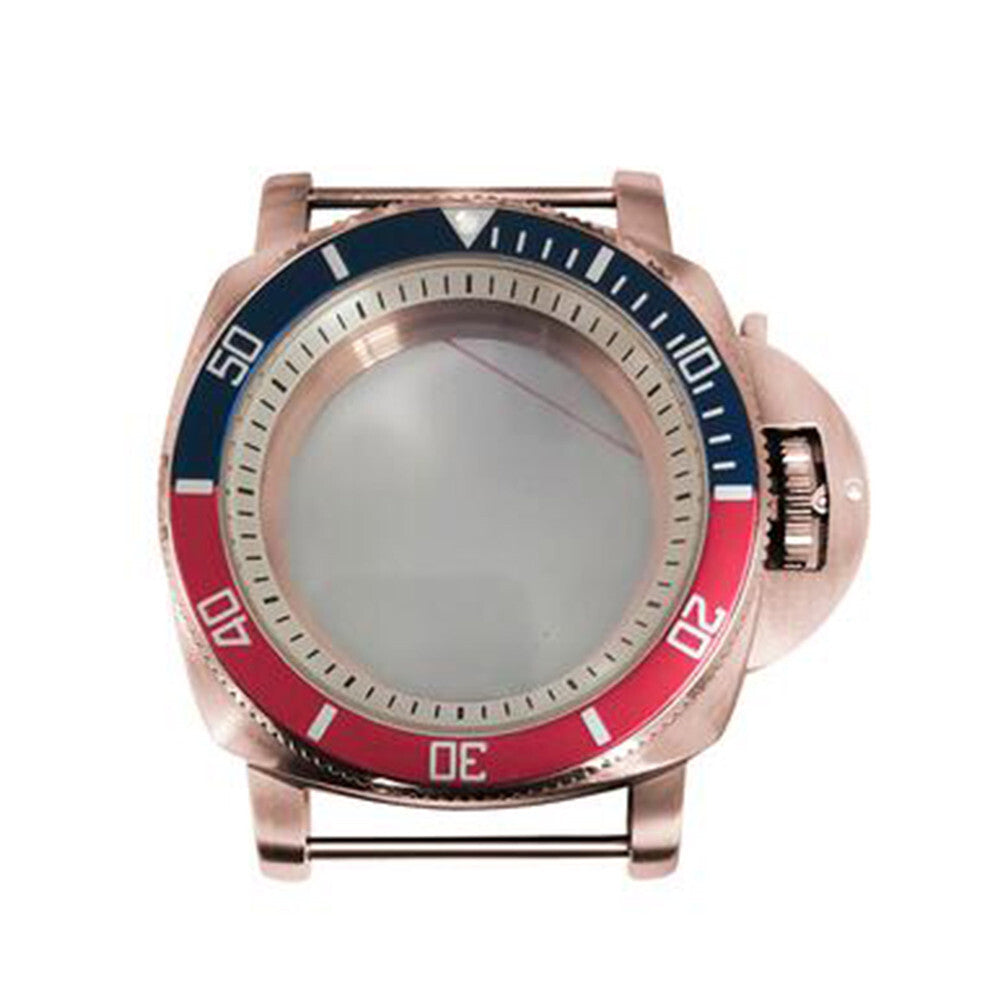42mm Rose Gold PVD Stainless Steel Watch Case for NH35/36 White Inner Shadow