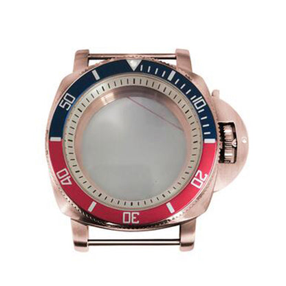 42mm Rose Gold PVD Stainless Steel Watch Case for NH35/36 White Inner Shadow