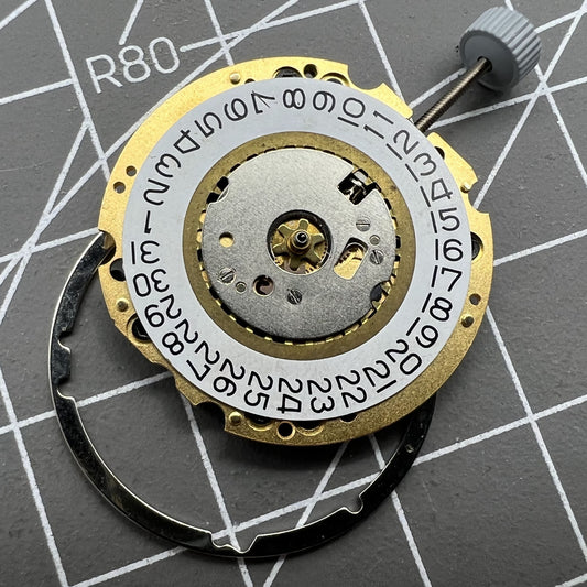 Ronda 705 Golden Quartz Watch Movement Swiss Made Date At 3