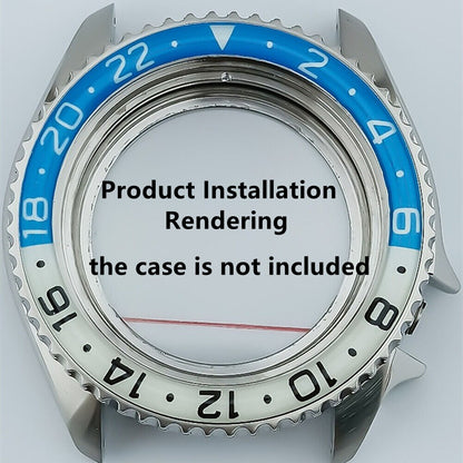 38mm rose red and yellow resin alloy bezel with blue lume for SKX007 watch