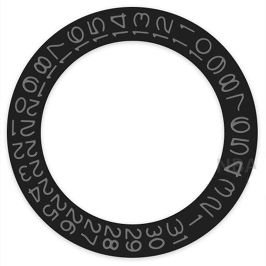 Disque de date à fond noir et caractères gris pour Seiko NH35 NH36