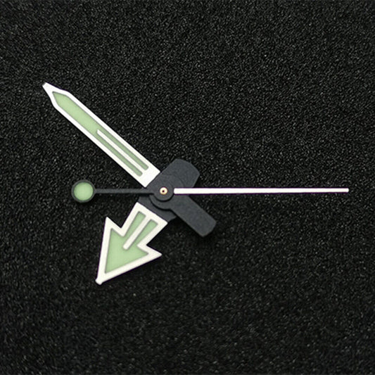 C3 green luminous watch hands set for NH35A, SKX007, SRP777 models by P1-3-C brand