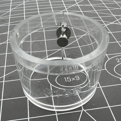 Transparent watch movement holder for RLX3135, secure and precise accessory.