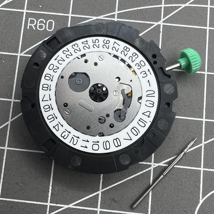 Quartzwerk watch accessory with Miyota OS25 movement, date display at 4 o?clock position, precision timekeeping