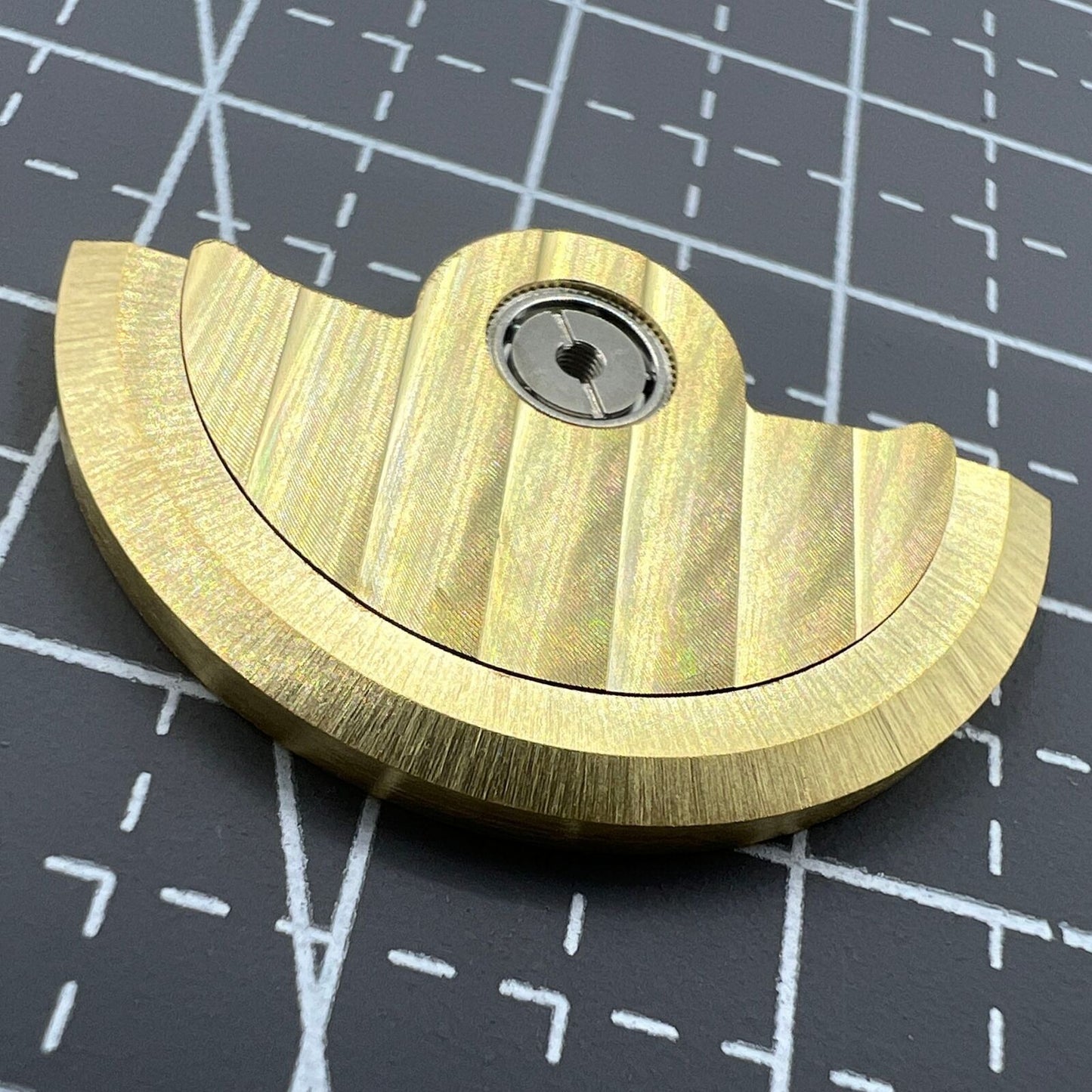 Golden Line Wave carved rotor oscillating weight by Golden Line, compatible with Miyota NH35 NH36 watches.