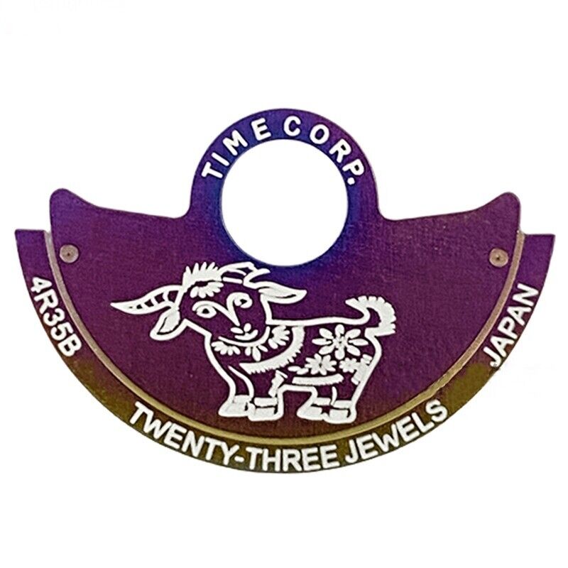 Mouton ~ Police blanche Chine Zodiac Couleur Chromatique Rotor Overlay pour NH35 NH36 7S26