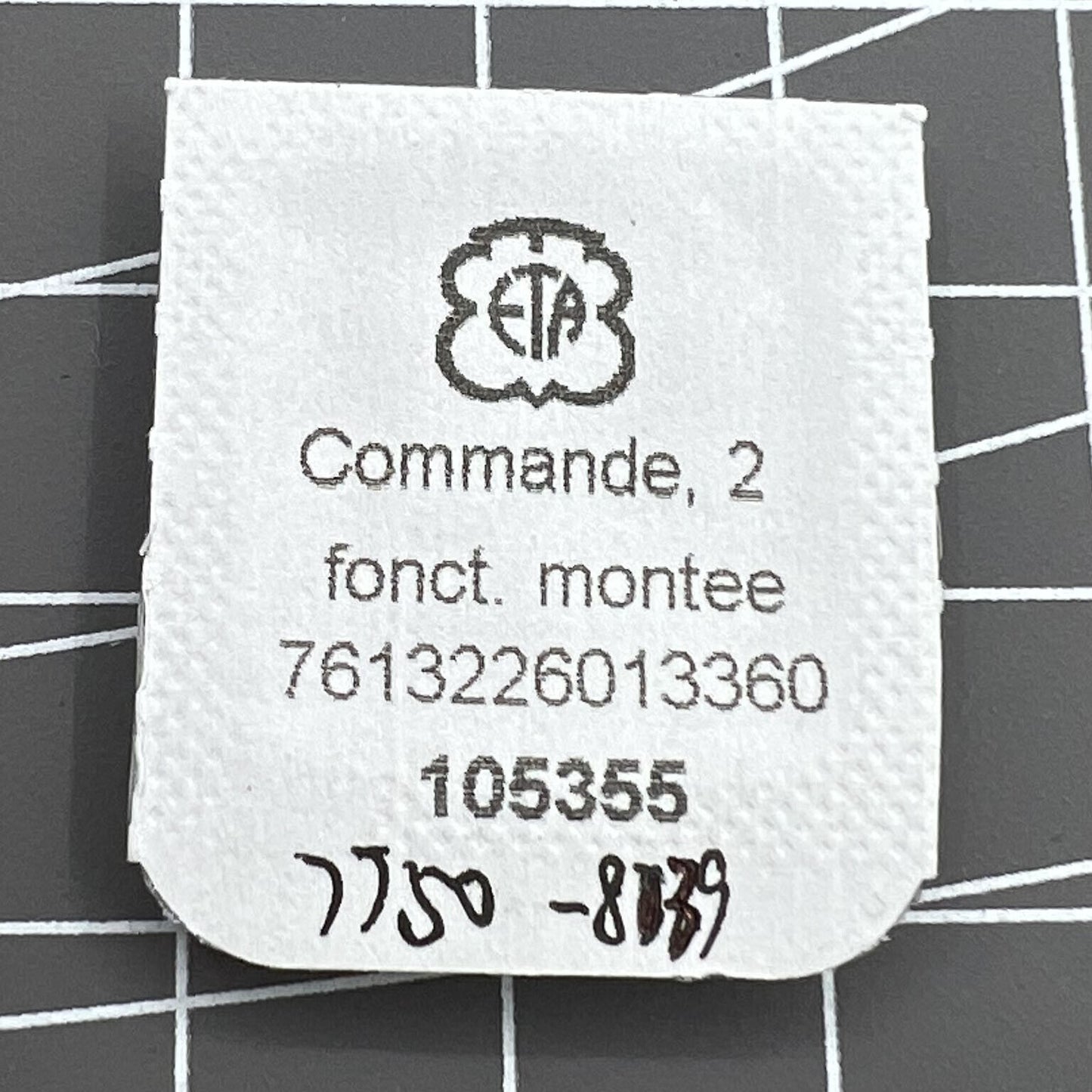 Ref.8139 operating lever for ETA 7750 watch, precise spare part enhancing chronograph functions.