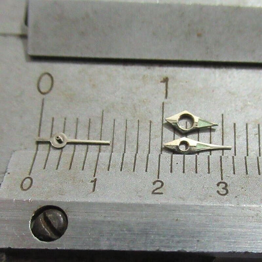 Silver trim green lume watch hands set compatible with Miyota 2035 2115 2105 2305 2315 movements.