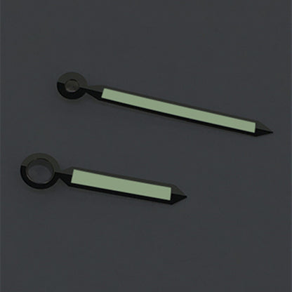 Silver-trimmed green luminous watch hands for ST3600/ST3620/ETA6497/ETA6498 movements