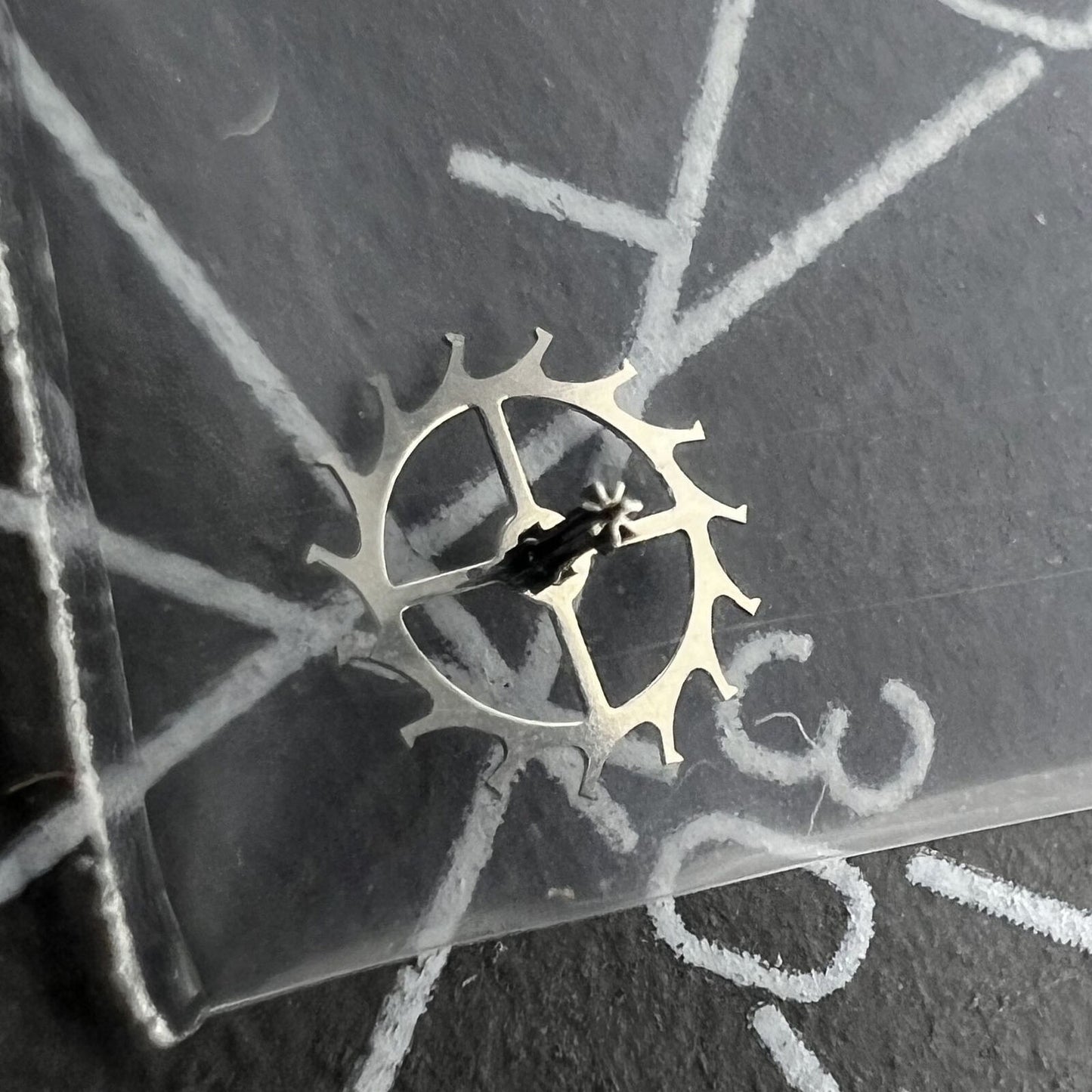 Pallet fork and escape wheel set by Generic for NH35 NH36 watch movement, precision repair parts.