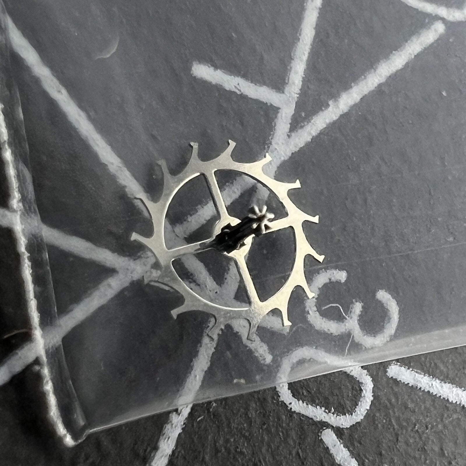 Pallet fork and escape wheel set by Generic for NH35 NH36 watch movement, precision repair parts.