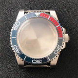 316L Stainless Steel Watch Case SUB Convex Sapphire Glass 40mm For NH35/NH36