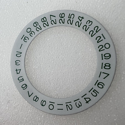 Green font date wheel overlay for ETA2824, 2836, Miyota 8215/8200 movements, date at 3 o?clock.