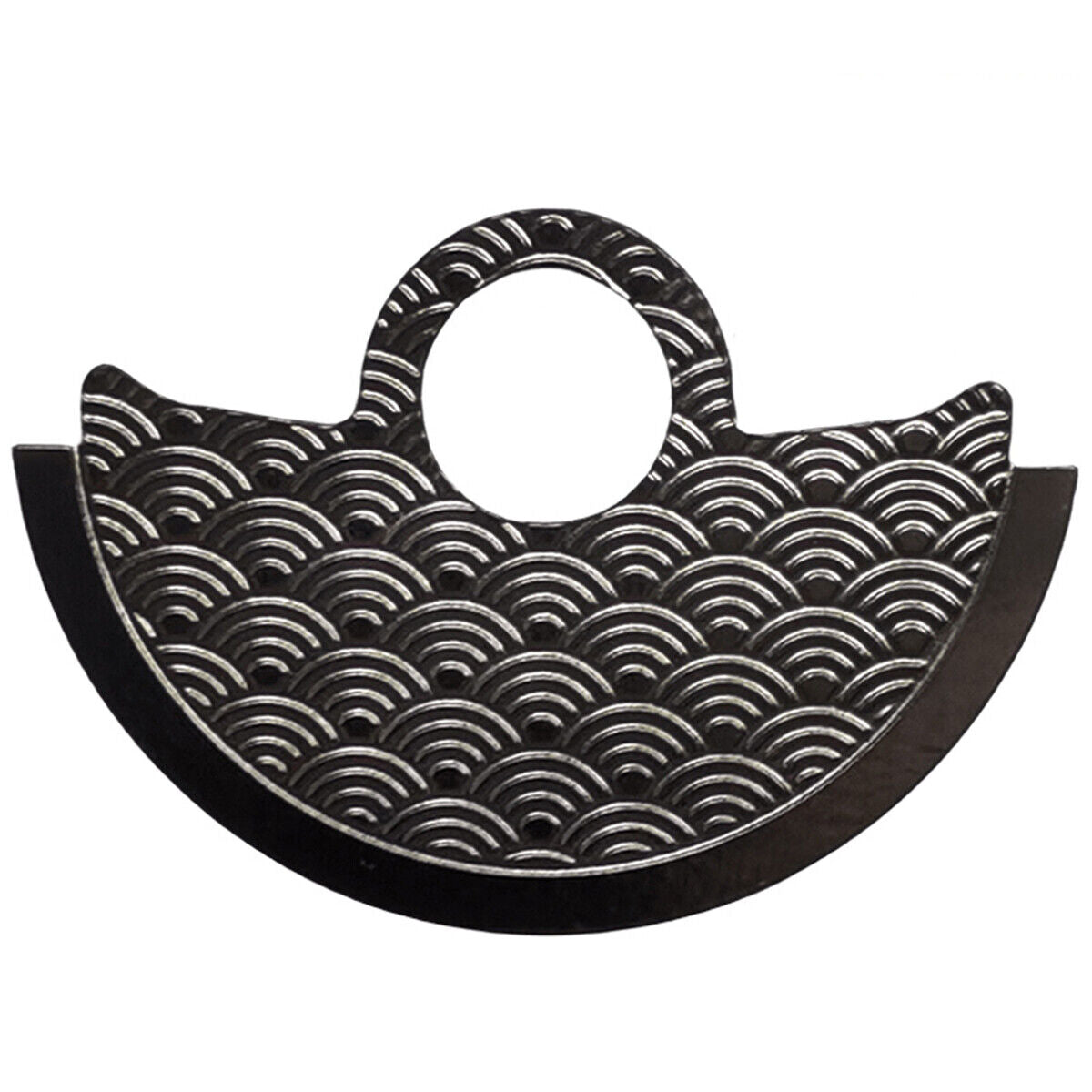 Shined black metal sheet overlay by Hammer for Miyota 9015 rotor enhancing watch movement style