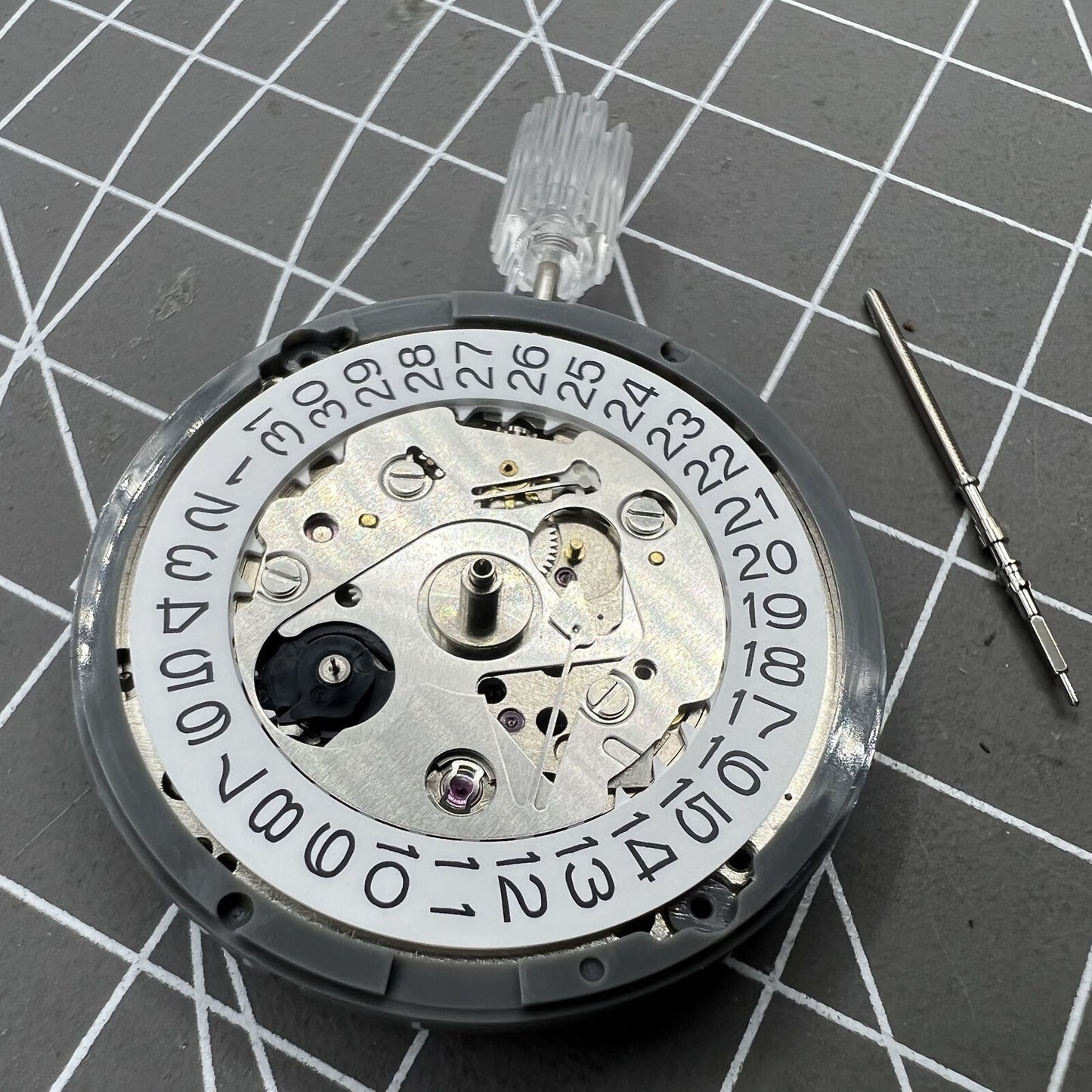 NH37A automatic watch movement with single calendar, precise mechanical gear by Seiko.