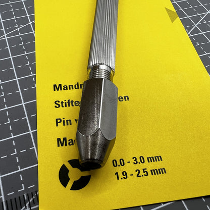 Swiss Bergeon Pin Vise Modell 5860, precision tool with 0-3mm opening for watch accessory repairs.